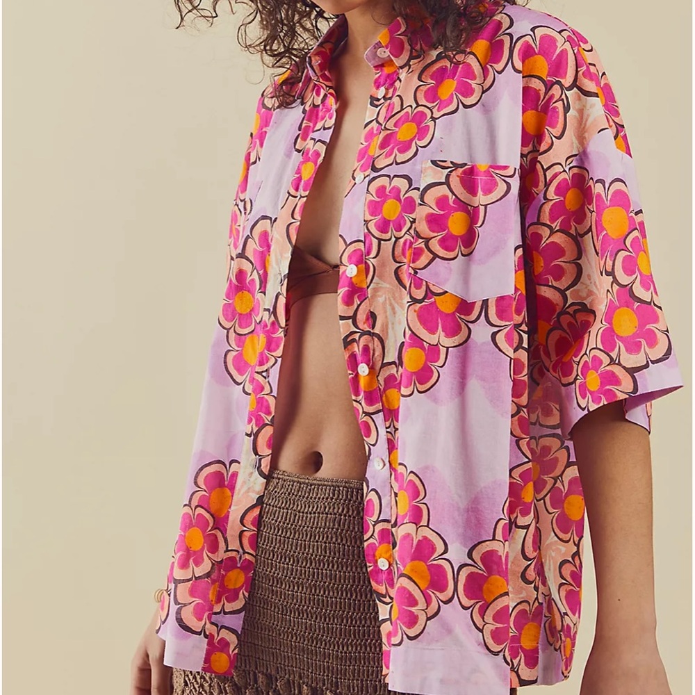 Kinga Csilla Anuenue BF Lae Shirt Pink Free People